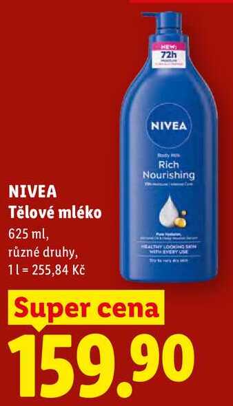 NIVEA Tělové mléko, 625 ml