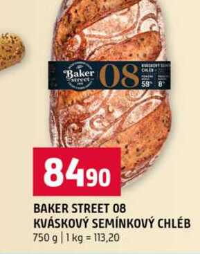 BAKER STREET 08 KVÁSKOVÝ SEMÍNKOVÝ CHLÉB 750 g