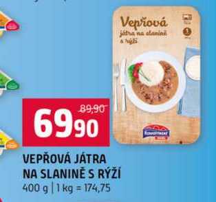 VEPŘOVÁ JÁTRA NA SLANINĖS RÝŽÍ 400 g 
