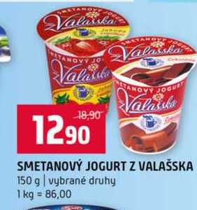 SMETANOVÝ JOGURT Z VALAŠSKA 150 g vybrané druhy 