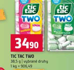 TIC TAC TWO 38,5 g vybrané druhy