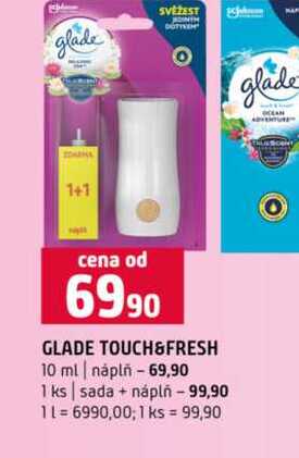 GLADE TOUCH&FRESH 10 ml náplň 1 ks sada + náplň  