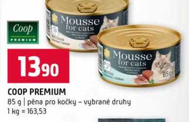 COOP PREMIUM 85 g pěna pro kočky vybrané druhy