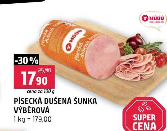 PÍSECKÁ DUŠENÁ ŠUNKA VÝBĚROVÁ 100g
