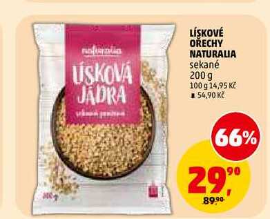LÍSKOVÉ OŘECHY NATURALIA sekané, 200 g