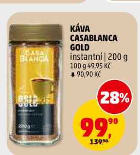 KÁVA CASABLANCA GOLD instantní, 200 g