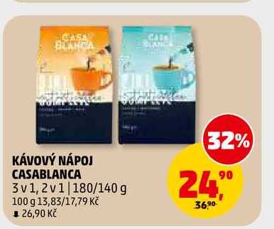 KÁVOVÝ NÁPOJ CASABLANCA 3v1, 180 g