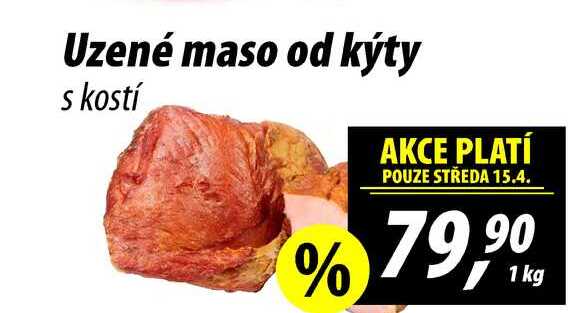 Uzené maso od kýty s kostí, 1 kg