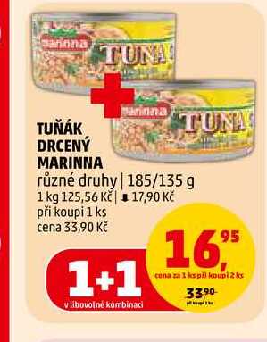 TUŇÁK DRCENÝ MARINNA, 185 g