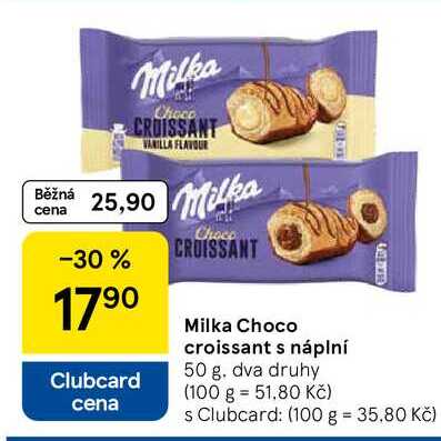Milka Choco croissant s náplní, 50 g