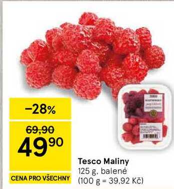 Tesco Maliny, 125 g
