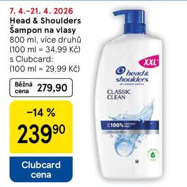 Head & Shoulders Šampon na vlasy, 800 ml, více druhů 