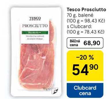 Tesco Prosciutto, 70 g, balené
