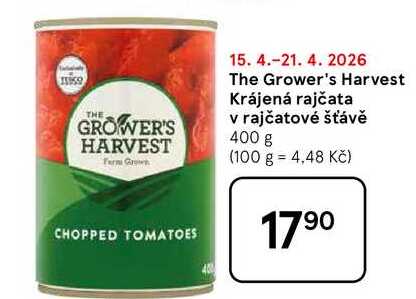 The Grower's Harvest Krájená rajčata v rajčatové šťávě, 400 g 