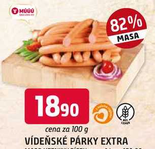 VÍDEŇSKÉ PÁRKY EXTRA 100g