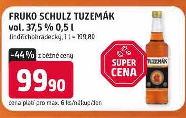 FRUKO SCHULZ TUZEMÁK vol. 37,5 % 0,5 L 