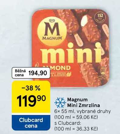 Magnum Mini Zmrzlina, 6x 55 ml, vybrané druhy