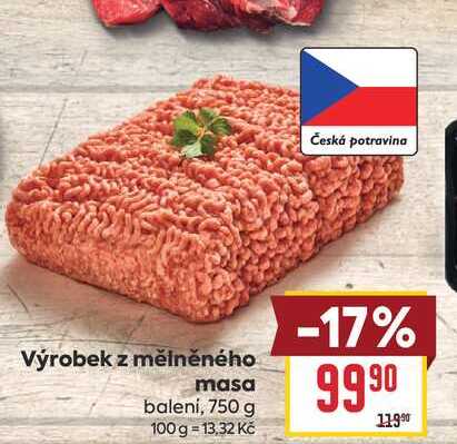 Výrobek z mělněného masa baleni, 750 g