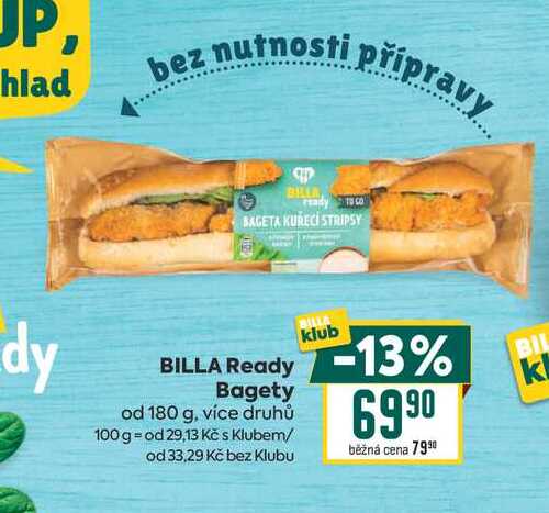 BILLA Ready Bagety od 180 g