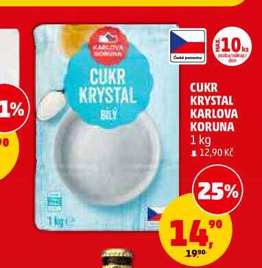 CUKR KRYSTAL KARLOVA KORUNA, 1 kg