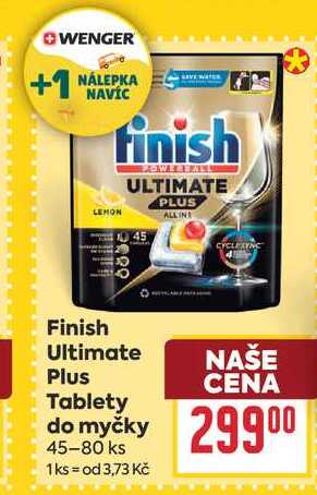 Finish Ultimate Plus Tablety do myčky 45-80 ks