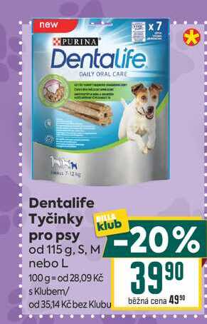 Dentalife Tyčinky pro psy od 115 g