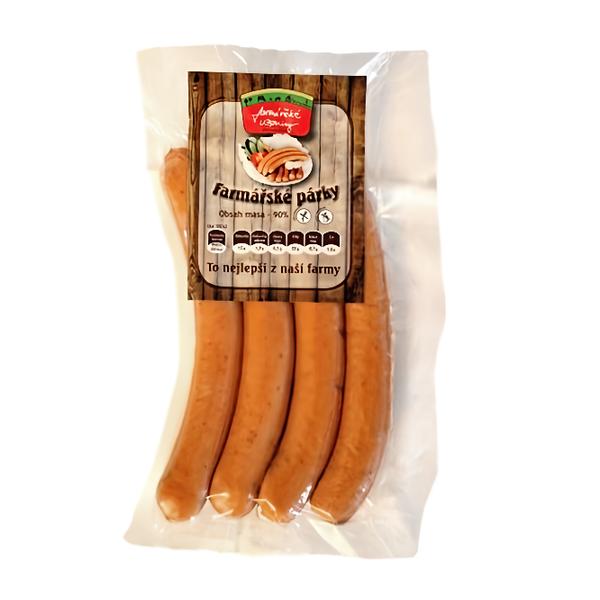 Farmářské uzeniny Farmářské párky (90% masa)