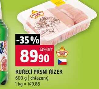 KUŘECÍ PRSNÍ ŘÍZEK 600 g chlazený 