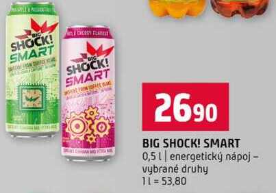 BIG SHOCK! SMART 0,5l energetický nápoj vybrané druhy