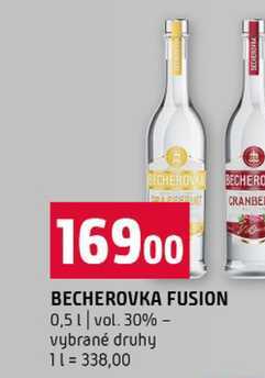 BECHEROVKA FUSION 0,5l vol. 30% vybrané druhy