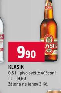 KLASIK 0,5l pivo světlé výčepní 