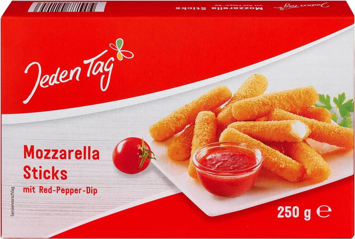 Jeden Tag Mozzarellové tyčinky s dipem, 250 g