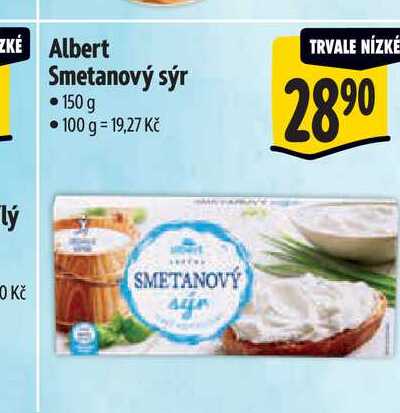   Albert Smetanový sýr 150 g  