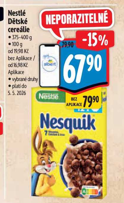 Nestlé Dětské cereálie  375-400 g 
