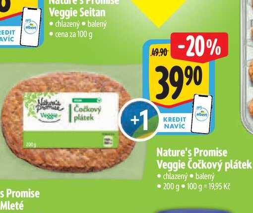   Nature's Promise Veggie Čočkový plátek  200 g