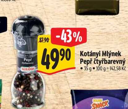   Kotányi Mlýnek Pepř čtyřbarevný 35 g 
