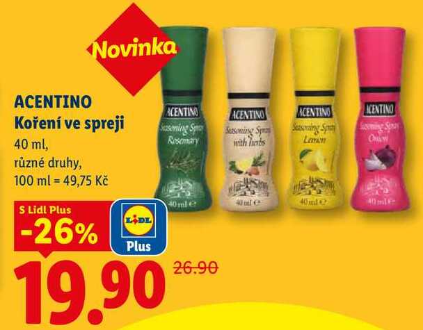 ACENTINO Koření ve spreji, 40 ml