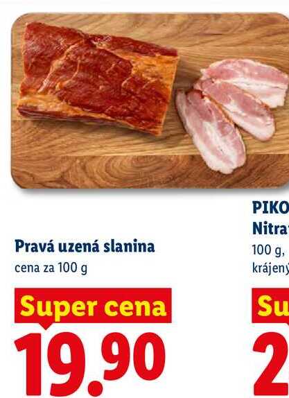 Pravá uzená slanina, cena za 100 g