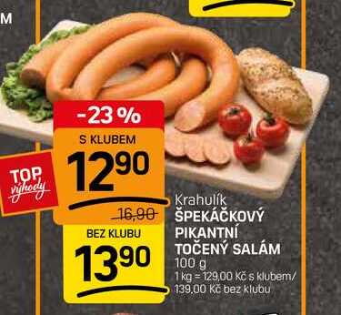 PIKANTNÍ TOČENÝ SALÁM 100 g