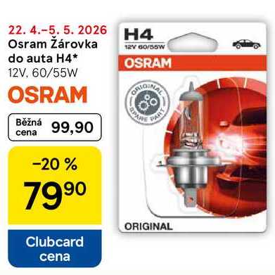 Osram Žárovka do auta H4, 12V, 60/55W OSRAM 12V 60/55W 