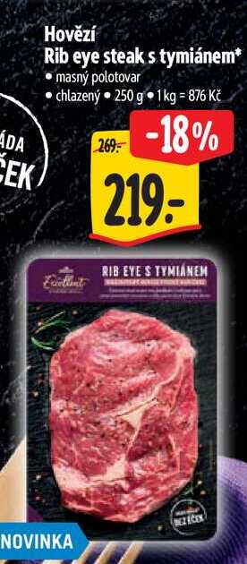 Hovězí Rib eye steak s tymiánem, 250 g