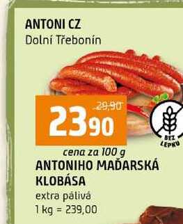 ANTONIHO MAĎARSKÁ KLOBÁSA extra pálivá