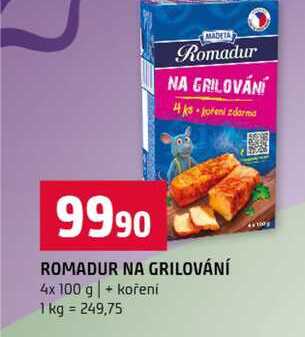 ROMADUR NA GRILOVÁNÍ 4x 100 g + koření 