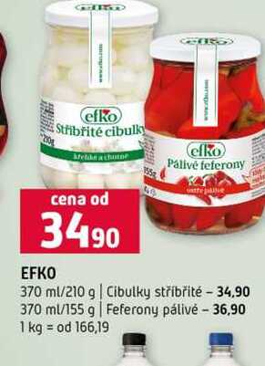 EFKO 370 ml/210 g Cibulky stříbřité 370 ml/155 g Feferony pálivé 