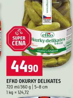 EFKO OKURKY DELIKATES 720 ml/360 g 5-8 cm 