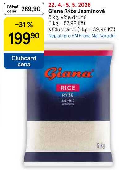 Giana Rýže Jasmínová, 5 kg