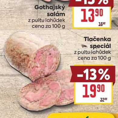 Tlačenka speciál z pultu lahůdek cena za 100 g