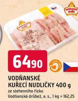 VODŇANSKÉ KUŘECÍ NUDLIČKY 400 g ze stehenního řízku 