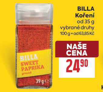 BILLA Koření od 35 g