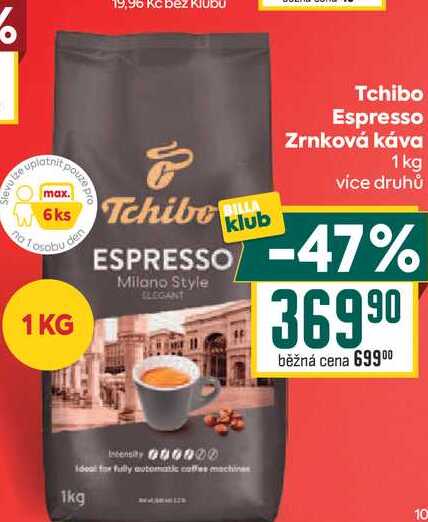 Tchibo Espresso Zrnková káva 1 kg 